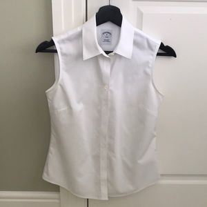 Brooks Brothers Non-iron Fitted Sleeveless Shirt